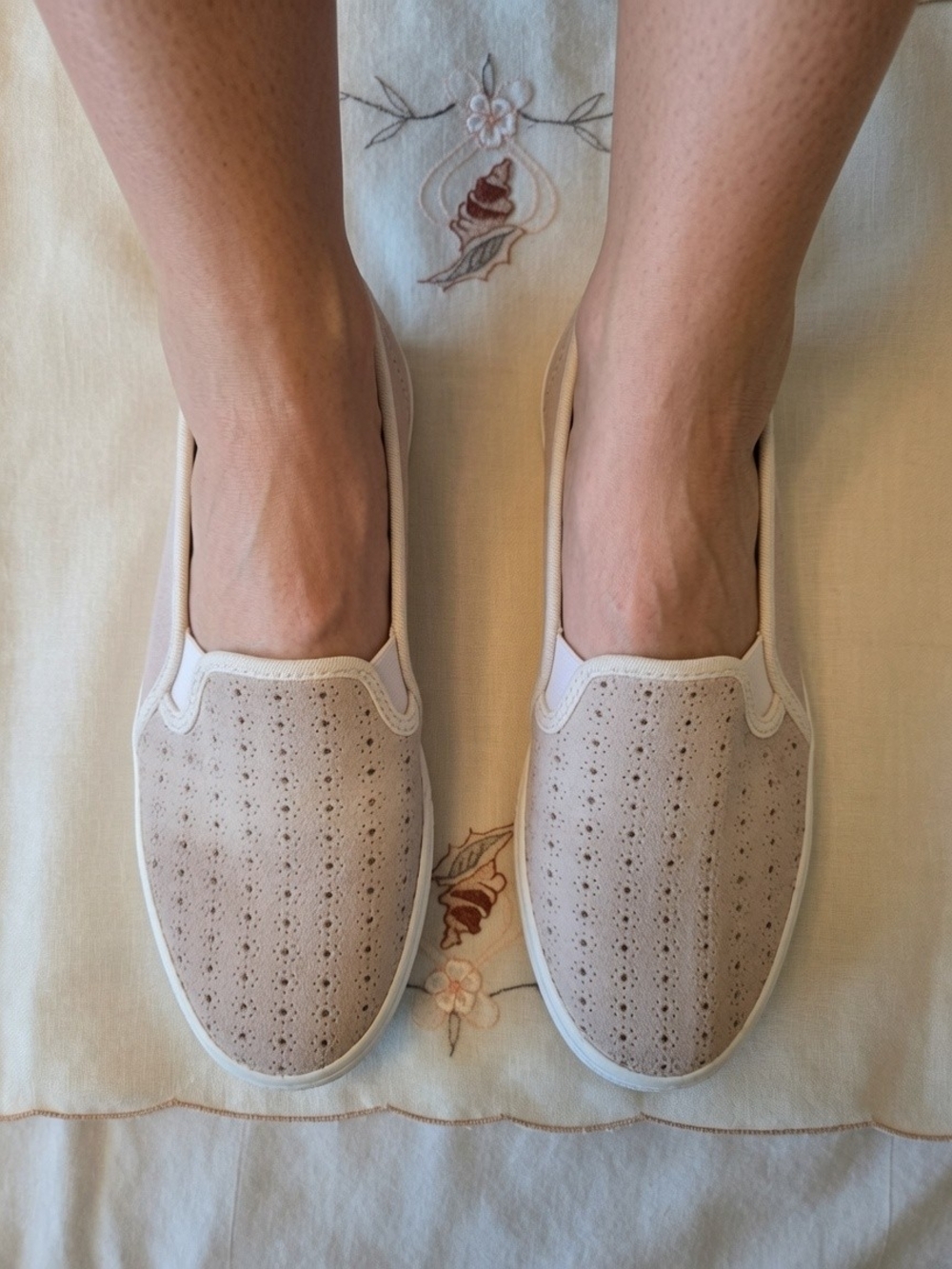 Keds Double Decker Perforated Suede Sneakers - Womens 8.5